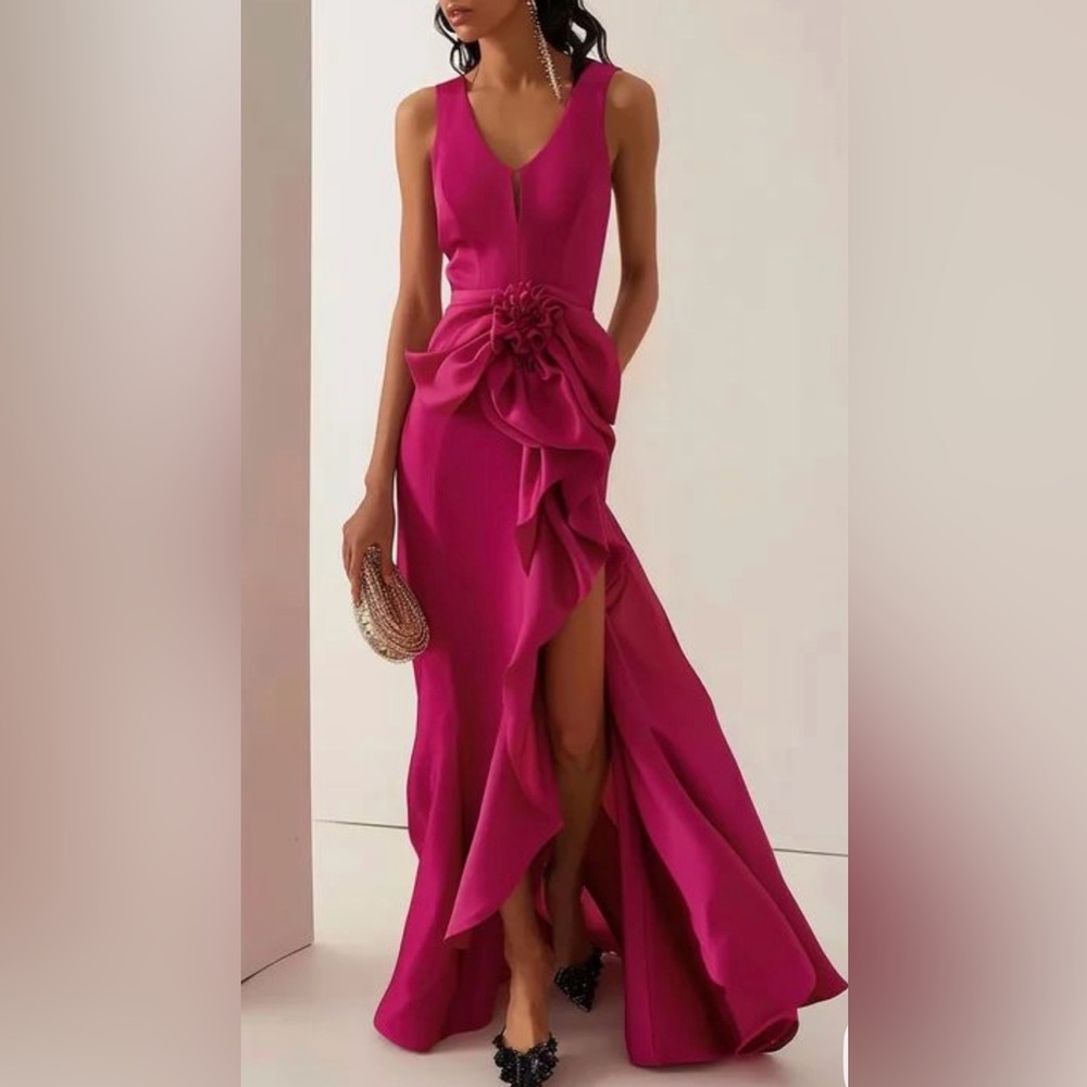 💃 FEHAUTE Fuchsia Evening Gown – Size 10 – New with Tags